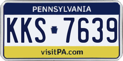 PA license plate KKS7639