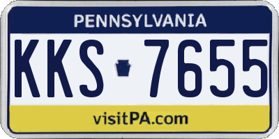 PA license plate KKS7655