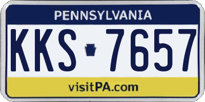 PA license plate KKS7657