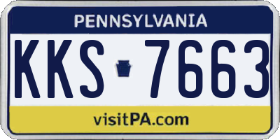 PA license plate KKS7663