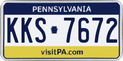 PA license plate KKS7672