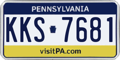 PA license plate KKS7681