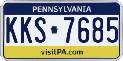 PA license plate KKS7685