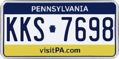 PA license plate KKS7698