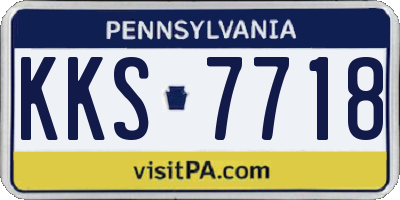 PA license plate KKS7718