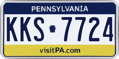 PA license plate KKS7724