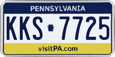 PA license plate KKS7725