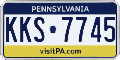 PA license plate KKS7745