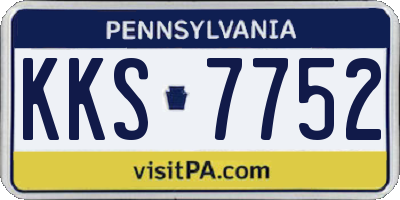PA license plate KKS7752
