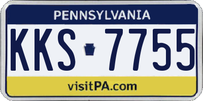 PA license plate KKS7755