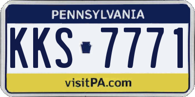 PA license plate KKS7771