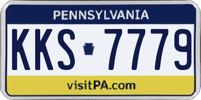 PA license plate KKS7779