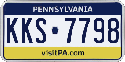 PA license plate KKS7798