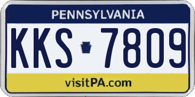 PA license plate KKS7809
