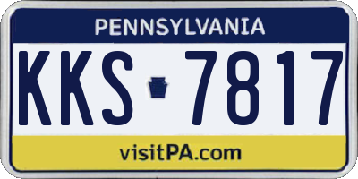 PA license plate KKS7817