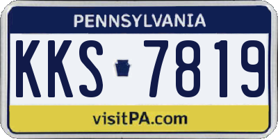 PA license plate KKS7819