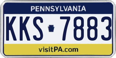 PA license plate KKS7883