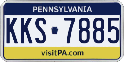 PA license plate KKS7885