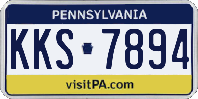 PA license plate KKS7894