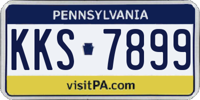 PA license plate KKS7899