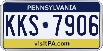 PA license plate KKS7906