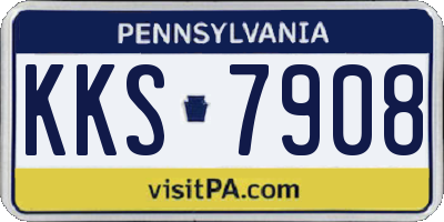 PA license plate KKS7908