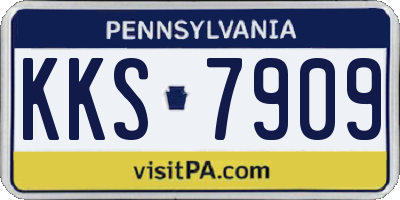 PA license plate KKS7909