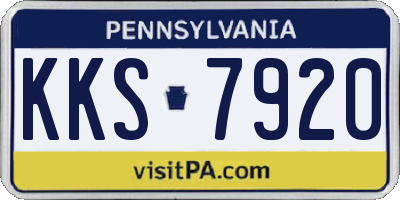 PA license plate KKS7920