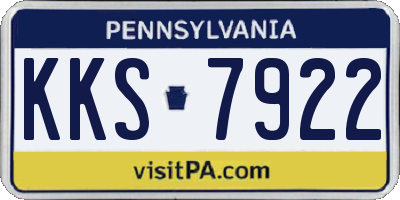 PA license plate KKS7922