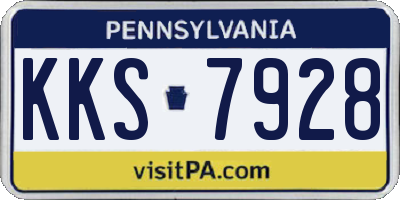 PA license plate KKS7928