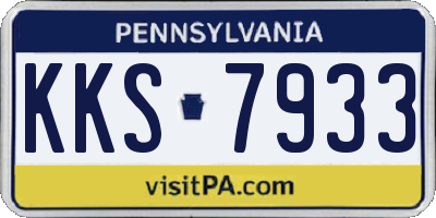 PA license plate KKS7933