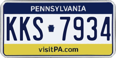 PA license plate KKS7934