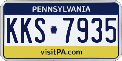 PA license plate KKS7935