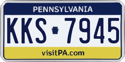 PA license plate KKS7945
