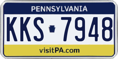 PA license plate KKS7948