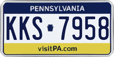 PA license plate KKS7958