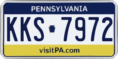 PA license plate KKS7972