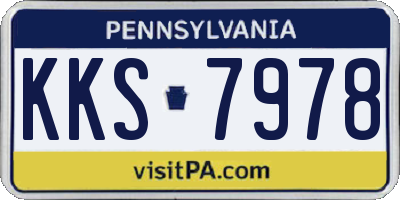 PA license plate KKS7978