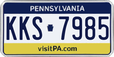 PA license plate KKS7985
