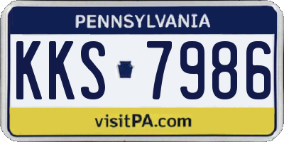 PA license plate KKS7986