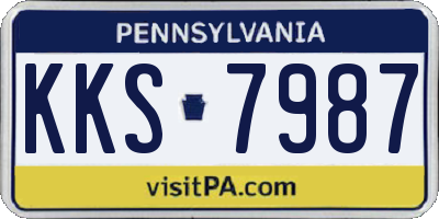 PA license plate KKS7987