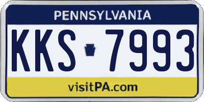 PA license plate KKS7993