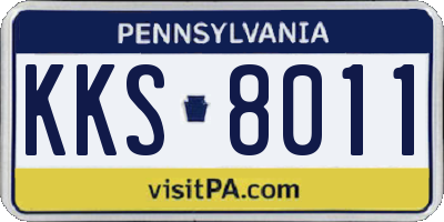 PA license plate KKS8011