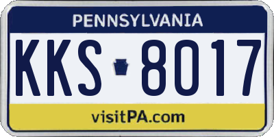 PA license plate KKS8017