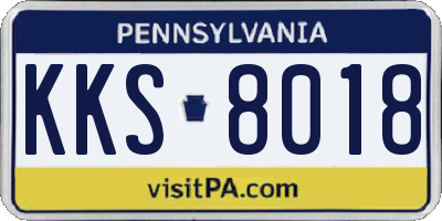 PA license plate KKS8018