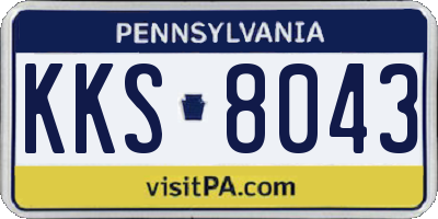 PA license plate KKS8043