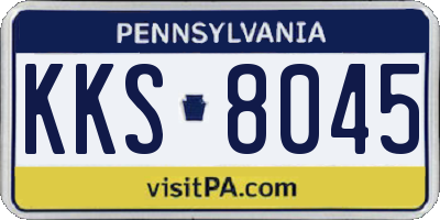 PA license plate KKS8045