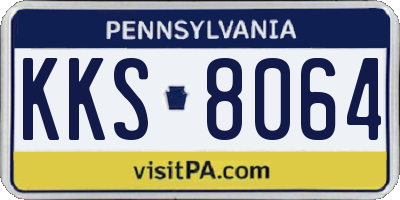PA license plate KKS8064
