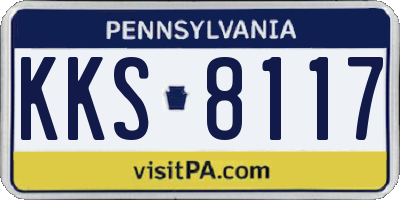PA license plate KKS8117