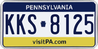 PA license plate KKS8125